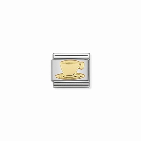 Nomination Composable Link Coffee Cup, 18K Gold