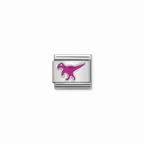 Nomination Composable Link Dinosaur, Silver & Enamel