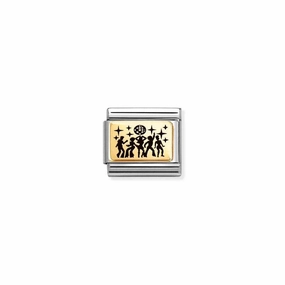 Nomination Composable Link Disco Ball, 18K Gold