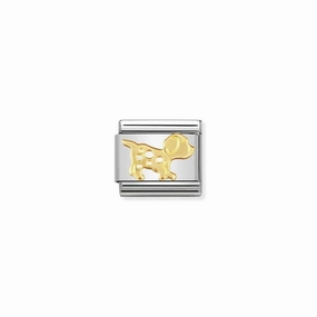 Nomination Composable Link Dog, 18K Gold