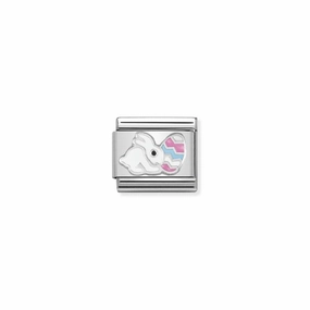 Nomination Composable Link Easter Bunny, Silver & Enamel