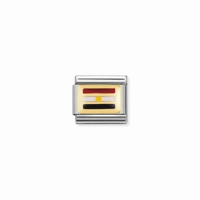 Nomination Composable Link Egypt Flag, 18K Gold & Enamel