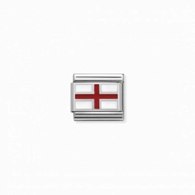 Nomination Composable Link England Flag, Silver & Enamel