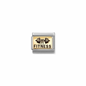 Nomination Composable Link Fitness, 18K Gold & Enamel