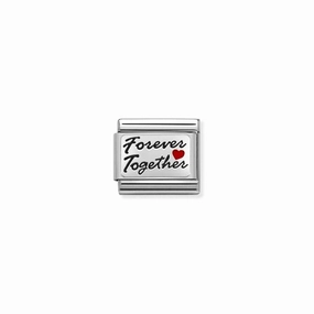Nomination Composable Link Forever Together Red Heart, Silver & Enamel