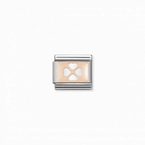 Nomination Composable Link Four-Leaf Clover, 9K Rose Gold