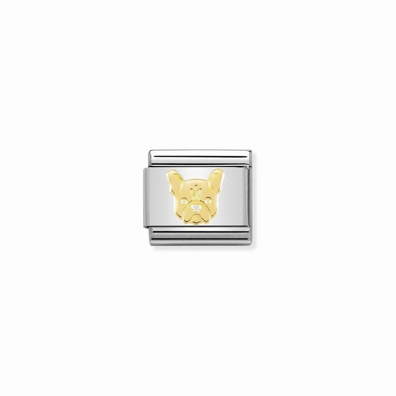 Nomination Composable Link French Bulldog, 18K Gold