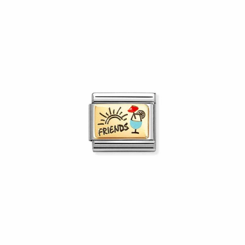 Nomination Composable Link Friends Cocktail, 18K Gold & Enamel