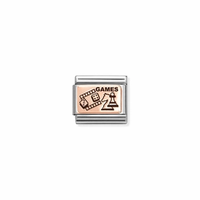 Nomination Composable Link Games, 9K Rose Gold