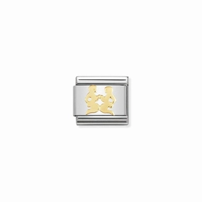 Nomination Composable Link Gemini, 18K Gold