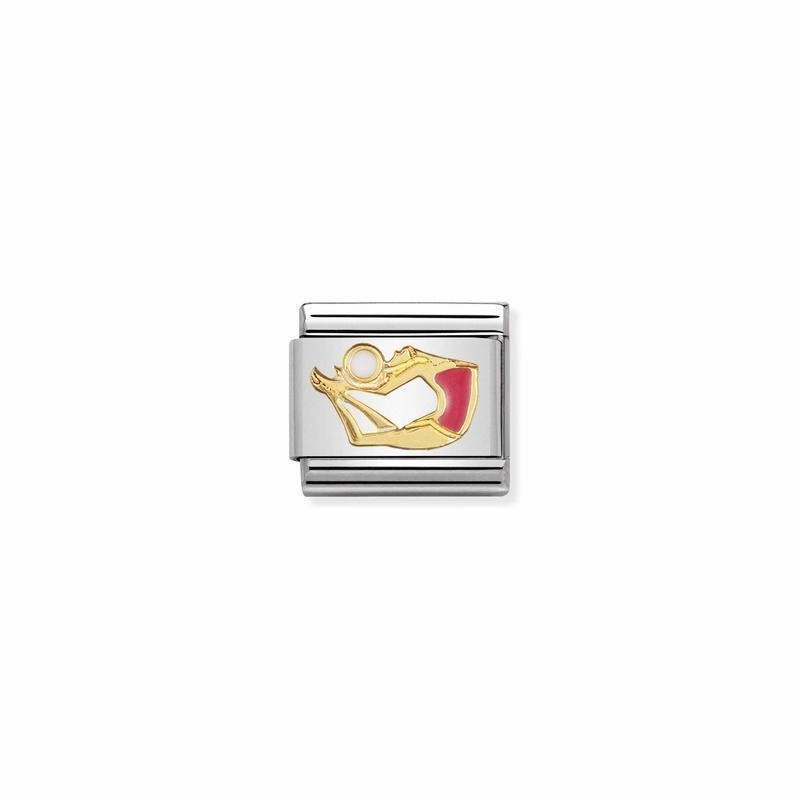 Nomination Composable Link Gymnast With Ball, 18K Gold & Enamel