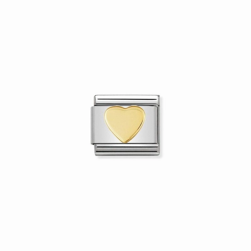 Nomination Composable Link Heart, 18K Gold
