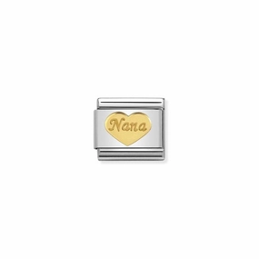 Nomination Composable Link Heart, Nana, 18K Gold