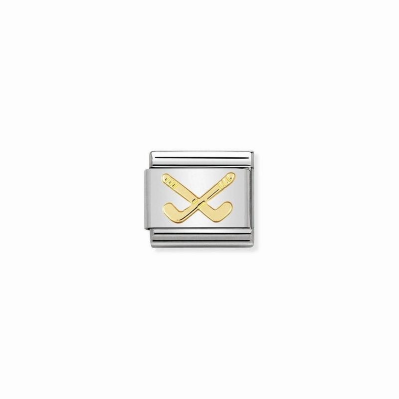 Nomination Composable Link Hockey Stick, 18K Gold
