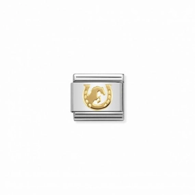 Nomination Composable Link Horse, Horseshoe, 18K Gold