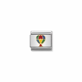 Nomination Composable Link Hot Air Balloon, 18K Gold & Enamel