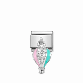 Nomination Composable Link Hot Air Balloon, Silver & Enamel