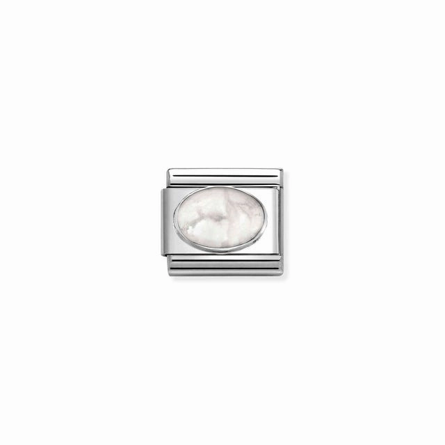 Nomination Composable Link Howlite Stone, Silver