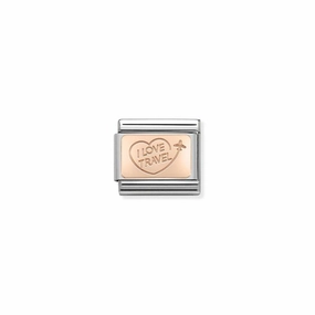 Nomination Composable Link I Love Travel, 9K Rose Gold