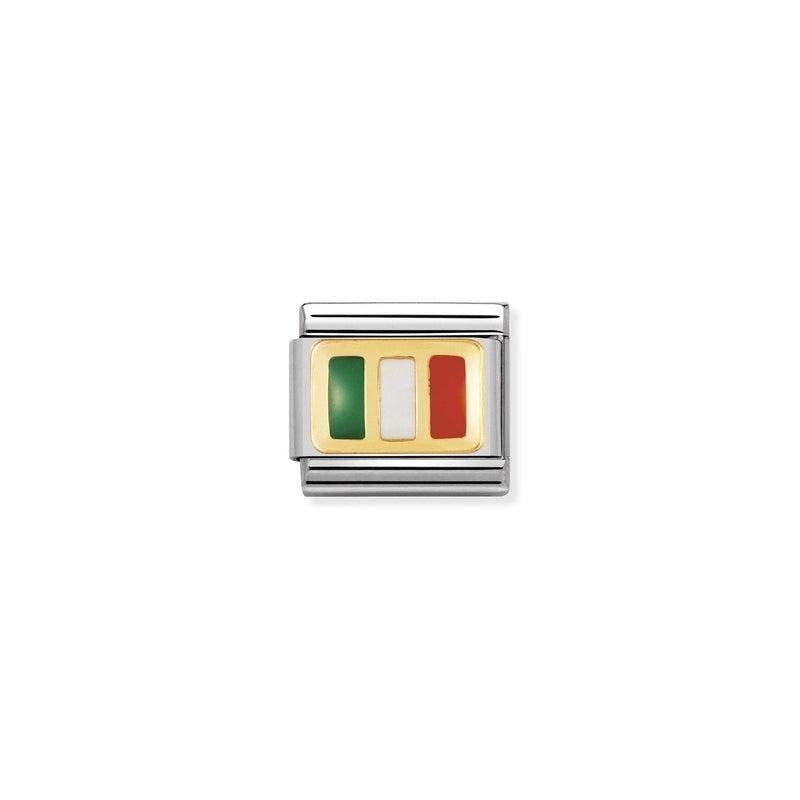 Nomination Composable Link Ireland Flag, 18K Gold & Enamel