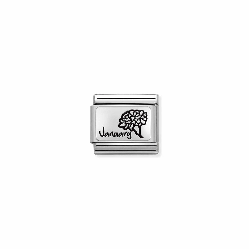Nomination Composable Link January Flower, Silver