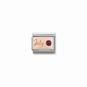 Nomination Composable Link July, Ruby Stone, 9K Rose Gold