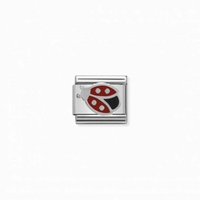 Nomination Composable Link Ladybird, Silver & Enamel