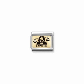 Nomination Composable Link Lawyer, 18K Gold