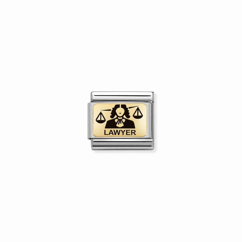Nomination Composable Link Lawyer, 18K Gold