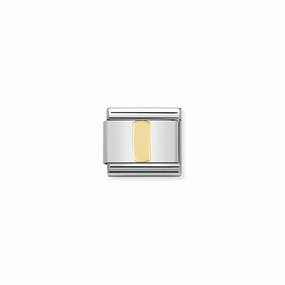 Nomination Composable Link Letter I, 18K Gold