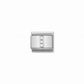 Nomination Composable Link Letter I, Cubic Zirconia, Silver