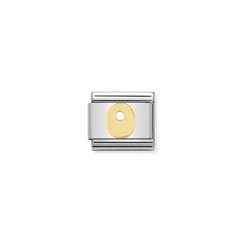 Nomination Composable Link Letter O, 18K Gold