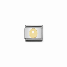 Nomination Composable Link Letter O, 18K Gold