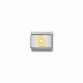 Nomination Composable Link Letter Q, 18K Gold
