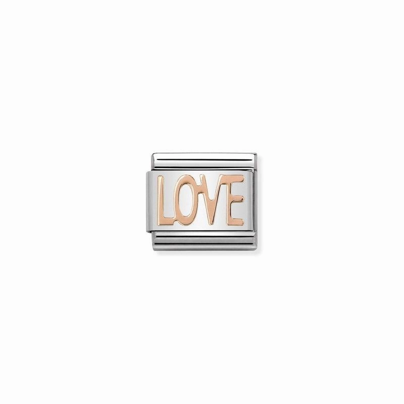 Nomination Composable Link Love, 9K Rose Gold