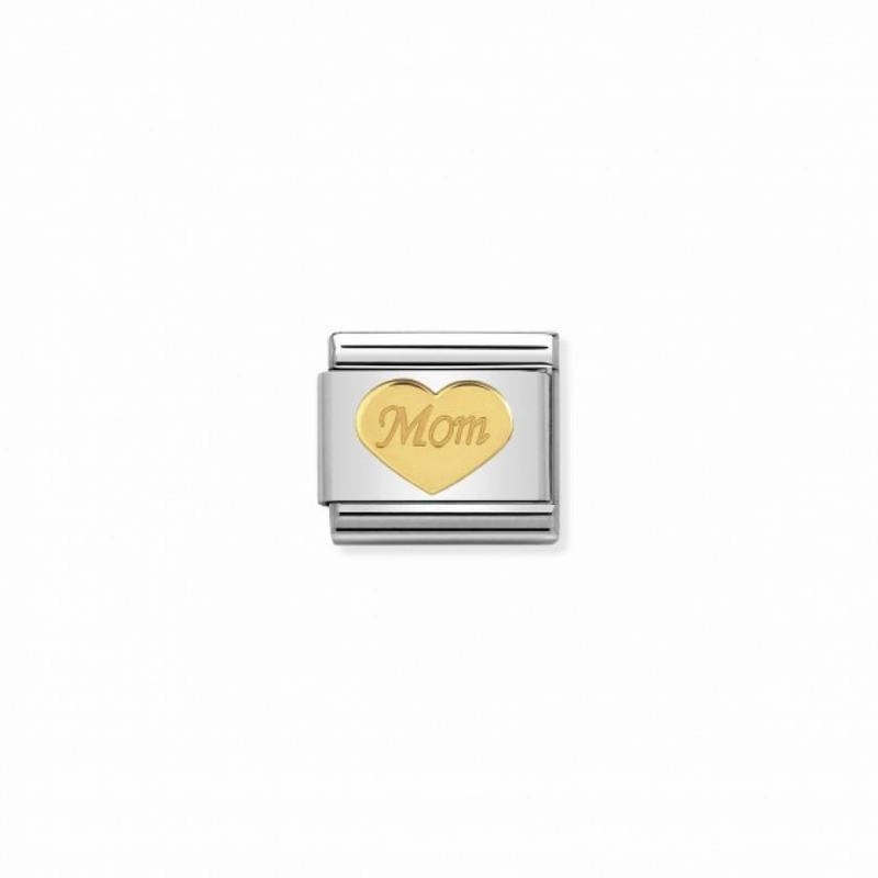 Nomination Composable Link Mom Heart, 18K Gold