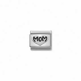 Nomination Composable Link Mom Heart, Silver