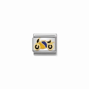 Nomination Composable Link Motorbike, 18K Gold & Enamel