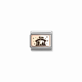 Nomination Composable Link Nativity, 9K Rose Gold