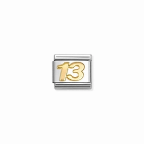 Nomination Composable Link Number 13, 18K Gold