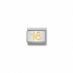 Nomination Composable Link Number 16, 18K Gold
