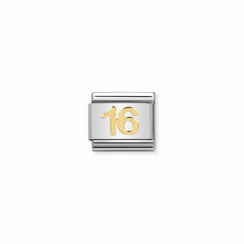 Nomination Composable Link Number 16, 18K Gold