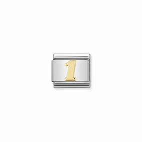 Nomination Composable Link Number 1, 18K Gold