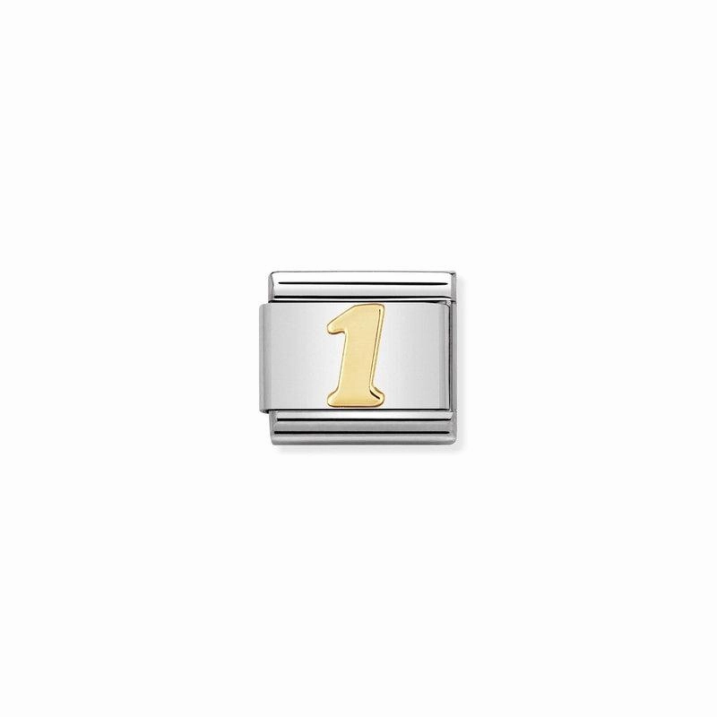 Nomination Composable Link Number 1, 18K Gold