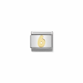 Nomination Composable Link Number 6, 18K Gold