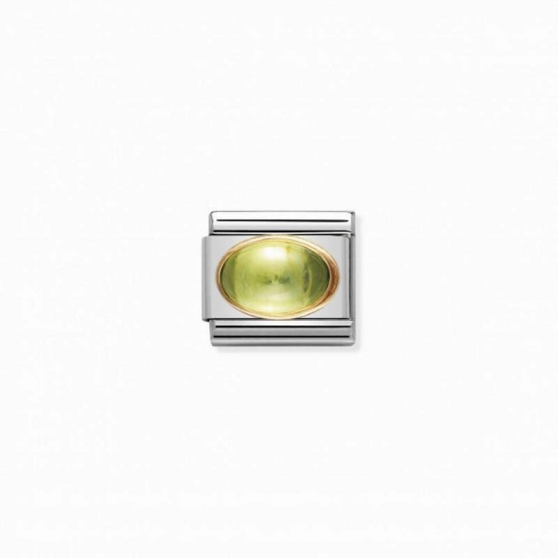 Nomination Composable Link Peridot Stone, 18K Gold
