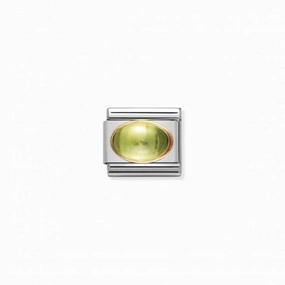 Nomination Composable Link Peridot Stone, 18K Gold