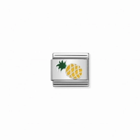 Nomination Composable Link Pineapple, Silver & Enamel