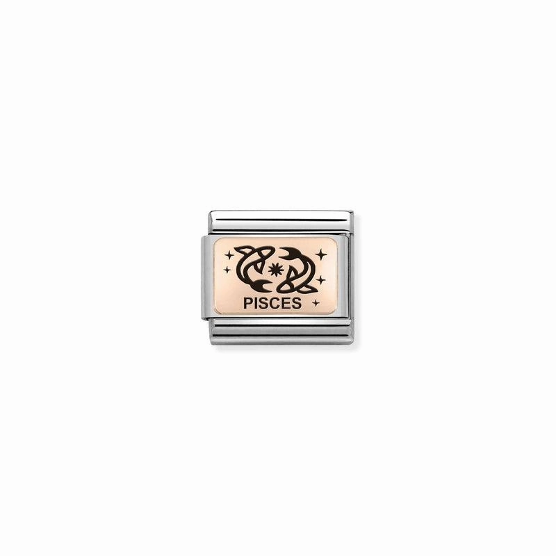 Nomination Composable Link Pisces, 9K Rose Gold