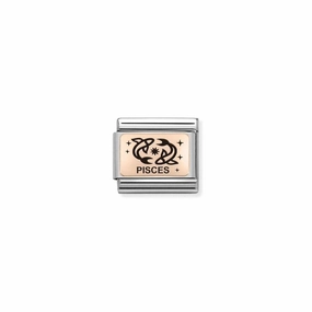 Nomination Composable Link Pisces, 9K Rose Gold